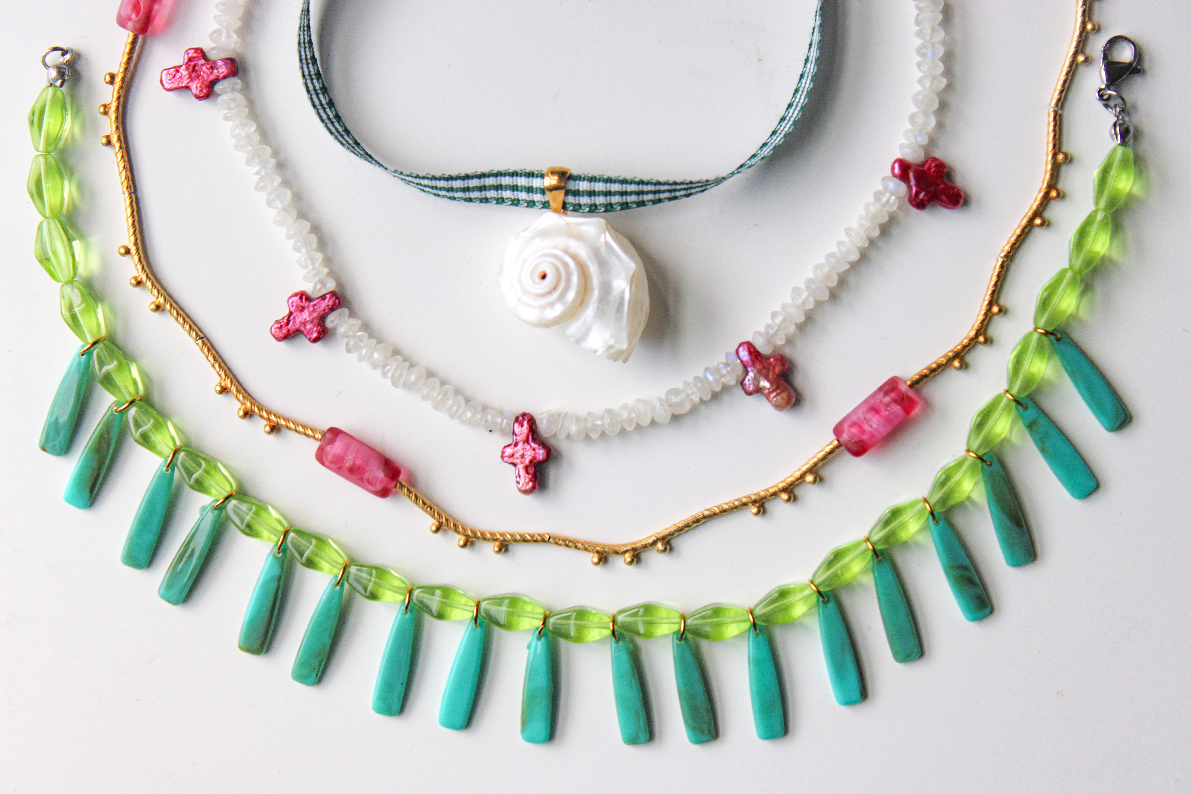 cross jewelry chunky cross necklace statement cross necklace girly jewelry shell charm jewelry coastal jewelry